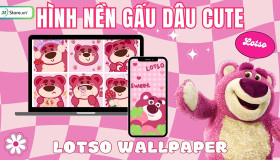 199+ Hình nền gấu dâu cute, đẹp cho điện thoại, máy tính
