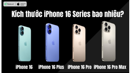 Kích thước iPhone 16 Series (Plus/Pro/Pro Max) bao nhiêu inch?