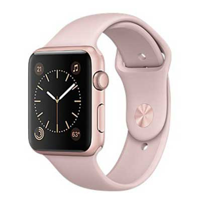 apple watch series 1 42mm mat nhom mau hong day cao su 99