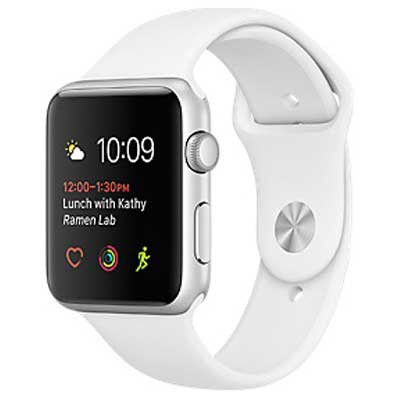 apple watch series 1 42mm mat nhom mau trang day cao su 99
