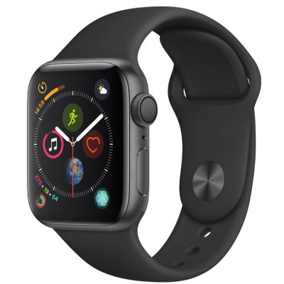 apple watch series 4 lte - mat nhom - day cao su - 40mm - cu - den mo