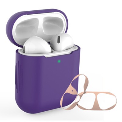 Combo Airpods 2 (Bao da Trơn màu+Dán)