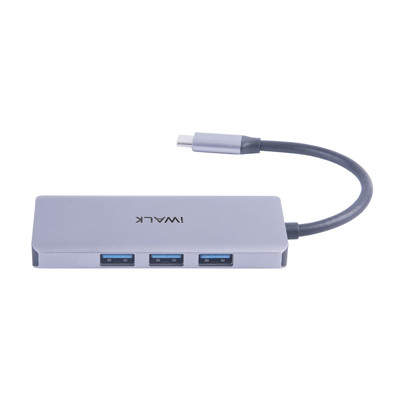 Hub chuyển đa năng iWalk 7 in 1 Macbook, iPad Pro (USB-A*3 + USB-C + HDMI + TF + SD)