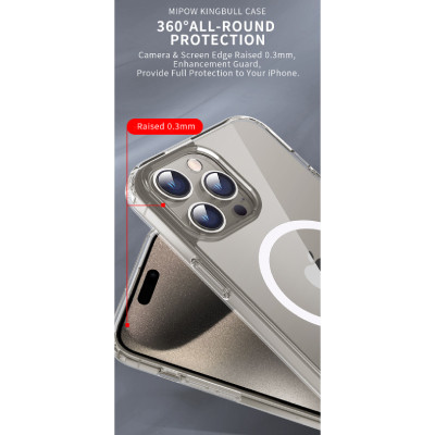 Ốp lưng iPhone 15 Pro Max Mipow hỗ trợ sạc MagSafe