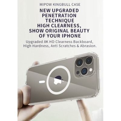 Ốp lưng iPhone 15 Plus Mipow hỗ trợ sạc MagSafe