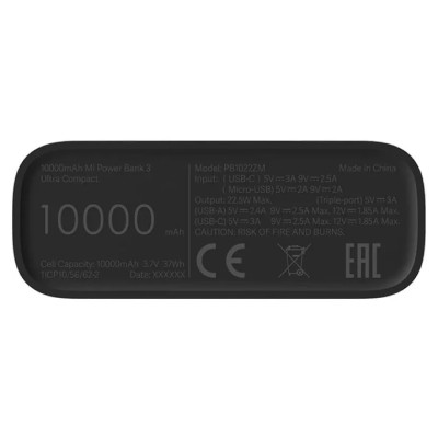 sac du phong xiaomi power bank 3 10.000mah ultra compact black