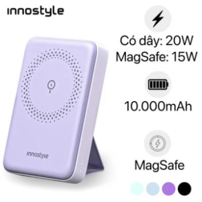 Pin dự phòng Innostyle PowerMag 2in1 10.000mAh PD 20W có chân đứng