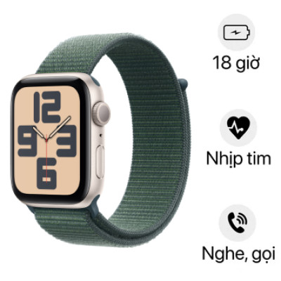 Apple Watch SE 2 2024 - 44mm - GPS - Viền nhôm, dây quấn thể thao | Chính hãng VN/A