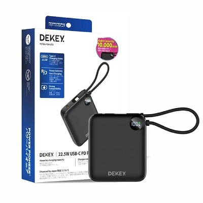 sac-du-phong-dekey-power-pioneer-10000mah-usb-c-pd-power-bank-22-5w-kem-cap-type-c-den