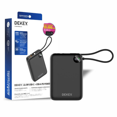 sac-du-phong-dekey-power-pioneer-20000mah-usb-c-pd-power-bank-22-5w-kem-cap-type-c-den