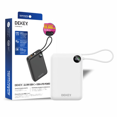 sac-du-phong-dekey-power-pioneer-20000mah-usb-c-pd-power-bank-22-5w-kem-cap-type-c-trang