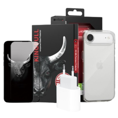 Combo VIP iPhone Air (Cốc 20W APPLE+Dán KINGBULL+Ốp MIPOW)