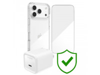 Combo VIP iPhone 17 Pro (Cốc 40W MOPHIE+Dán ZAGG+Ốp ZAGG+VIP 24 Tháng toàn diện)