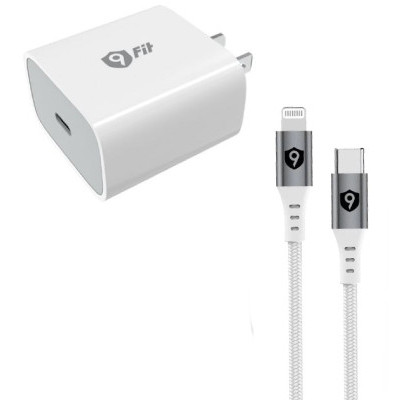 Combo Cốc sạc 20W + Cáp sạc C to L 9FIT
