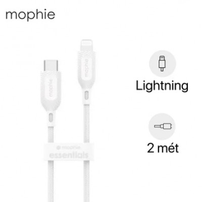 Cáp Mophie Essential USB-C to Lightning MFI 2M