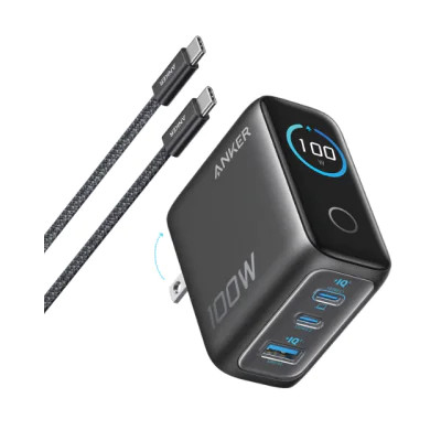 sac-anker-2c1a-100w-co-man-hinh-led-kem-cap-usb-c-b121b-den