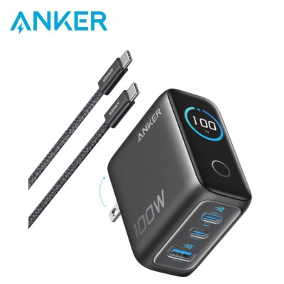 Củ sạc Anker 2C1A 100W có màn hình LED kèm cáp USB-C B121B