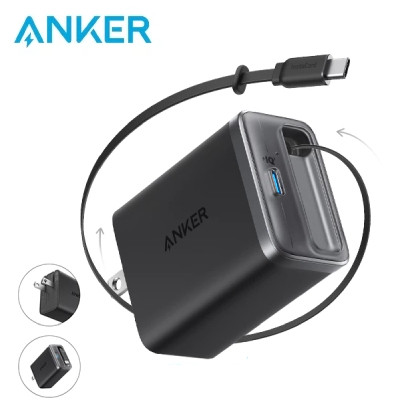 Củ sạc Anker Nano 1C 35W tích hợp cáp USB-C rút gọn A2658