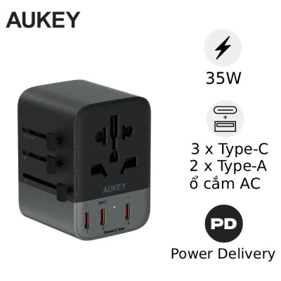 Củ sạc đa năng Aukey PA-TA07A PD35W nhiều cổng