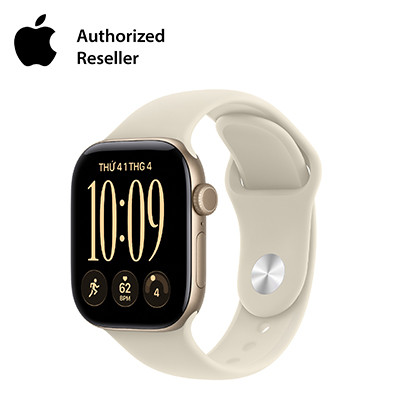 Apple Watch Series 12 42mm GPS - Viền Nhôm, Dây Cao Su Size S/M Vàng Nhạt