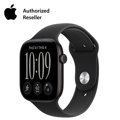 Apple Watch Series 12 46mm GPS + Cellular - Viền Nhôm, Dây Cao Su Size M/L Đen