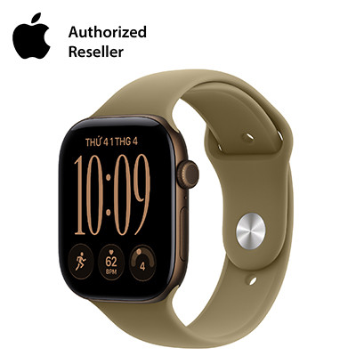Apple Watch Series 12 46mm GPS + Cellular - Viền Nhôm, Dây Cao Su Size S/M Đồng Đậm