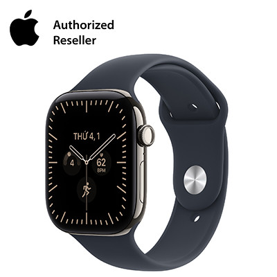 Apple Watch Series 12 46mm GPS + Cellular - Viền Titan, Dây Cao Su Size S/M Tự Nhiên