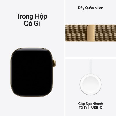 Apple Watch Series 12 46mm GPS + Cellular - Viền Titan, Dây Milan Size S/M 8