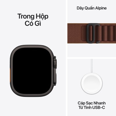 Apple Watch Ultra 4 49mm GPS + Cellular - Viền Titan dây Alpine size M 8