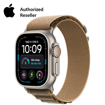 Apple Watch Ultra 4 49mm GPS + Cellular - Viền Titan dây Alpine size S Tự Nhiên