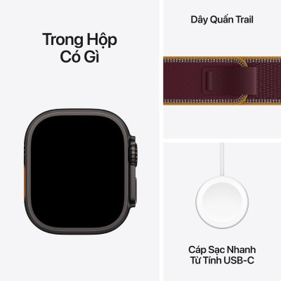 Apple Watch Ultra 4 49mm GPS + Cellular - Viền Titan dây Trail size S/M 8