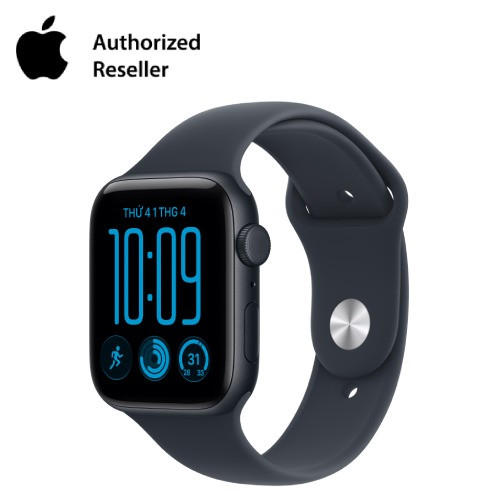Apple Watch SE 3 2025 44mm LTE - Viền nhôm, Dây Đeo Thể Thao Size M/L đêm xanh thẳm dây xanh