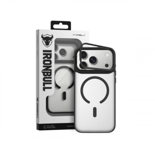 Ốp lưng MagSafe iPhone 18 Pro Mipow Ironbull MATTEX tích hợp giá đỡ camera