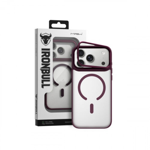 Ốp lưng MagSafe iPhone 18 Pro Mipow Ironbull MATTEX tích hợp giá đỡ camera