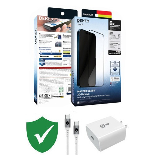 Combo VIP iPhone 16 Pro Max cũ (Cốc 20W+Cáp C to C 9fit+Dán Dekey+VIP 1 đổi 1 12 Tháng)