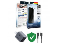Combo VIP iPhone 16 cũ (Cốc 30W+Cáp C to C Aukey+Dán Dekey+VIP 1 đổi 1 12 Tháng)