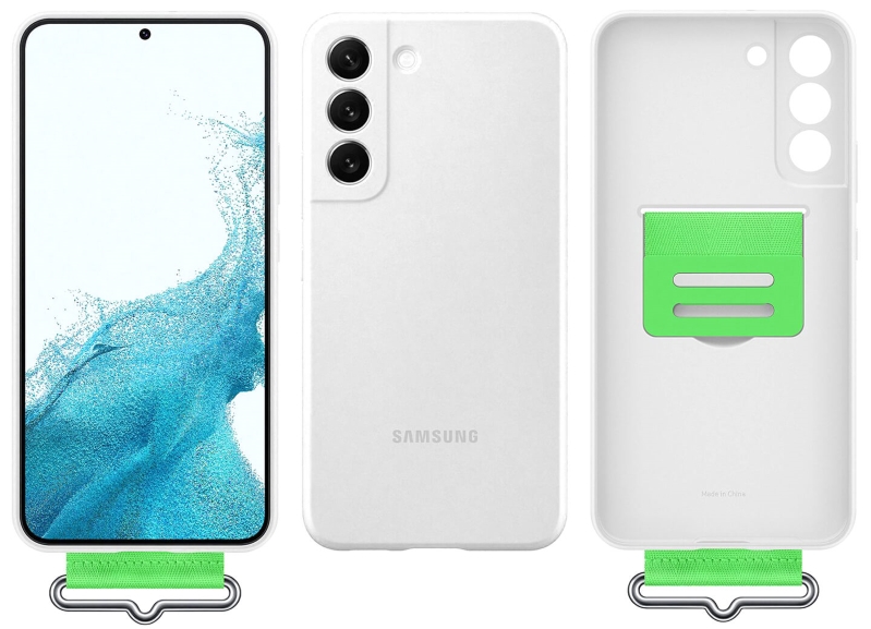 Ốp lưng Samsung S22 Plus 5G Silicon kèm dây đeo chính hãng tại 24hStore