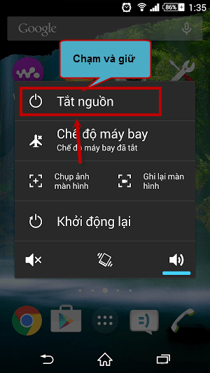 meo bat tat che do an toan safe mode tren dien thoai android nhanh chong