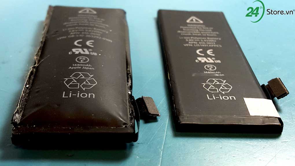 pin iphone phồng sau một thời gian sử dụng