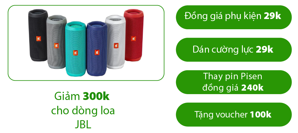 Chương trình khuyến mãi mừng Quốc khánh 2/9 ưu đãi phụ kiện
