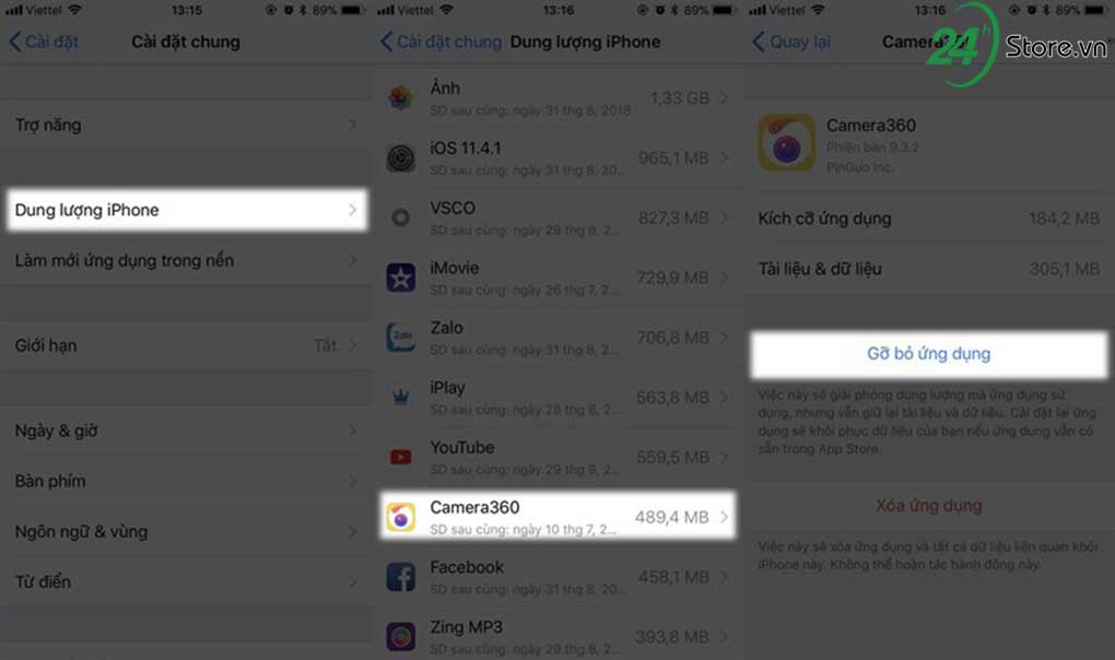 Mẹo tăng dung lương iPhone bằng cách gỡ bỏ ứng dụng bạn không dùng Mẹo tăng dung lương iPhone bằng cách gỡ bỏ ứng dụng bạn không dùng