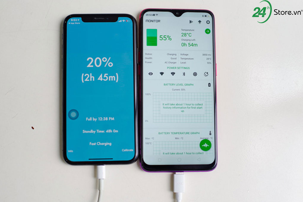 Oppo F9 là vô đối so với iPhone X về sạc nhanh hình 3
