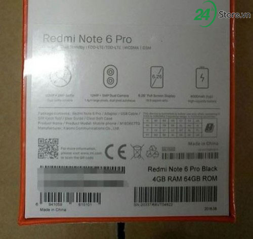 Hé lộ ảnh thực tế Xiaomi Note Redmi 6 Pro sở hữu pin 4000 mAh, 4 camera xiaomi redmi note 6 pro so huu pin 4000 mah, 4 camera