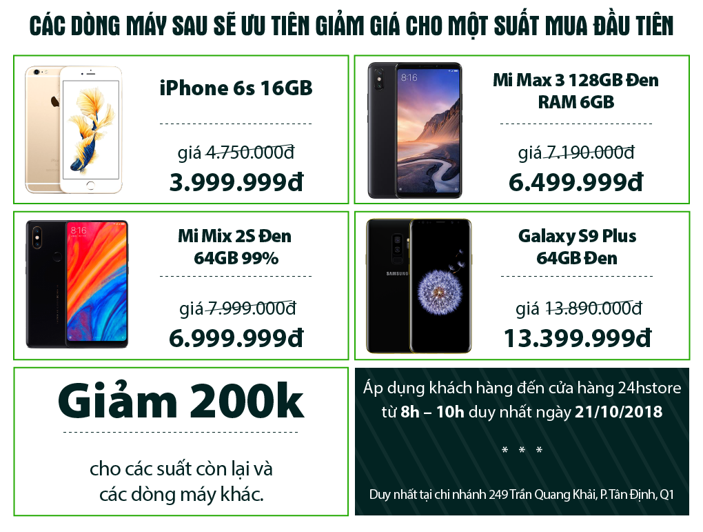 khuyến mãi sập sàn