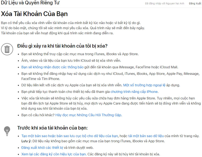 Hướng dẫn xóa vĩnh viễn tài khoản ID Apple cach xoa tai khoan id apple cuc de dang