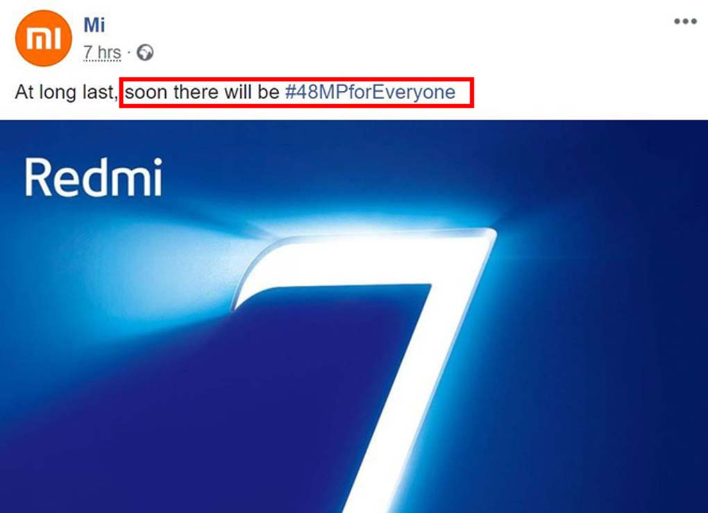 redmi 7 được hỗ trợ camera 48mp