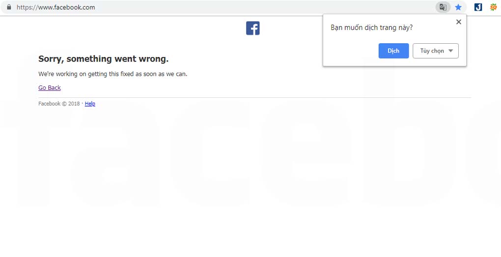 lỗi facebook