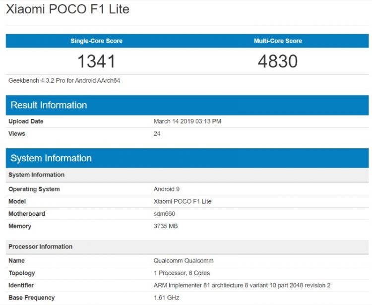 lo dien cau hinh xiaomi pocophone f1 lite