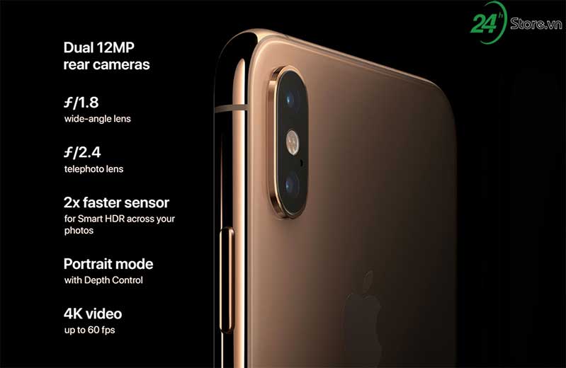 Camera XS Max giả lập khẩu độ 