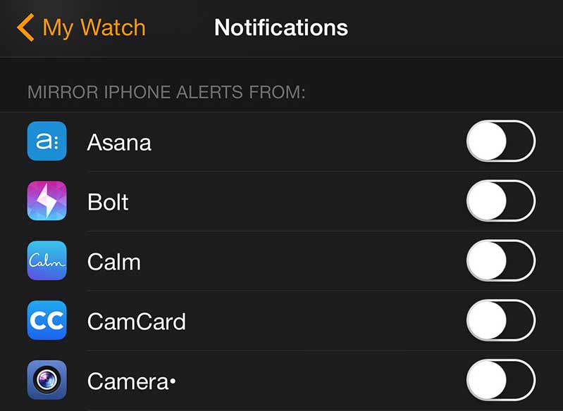 Tắt thông báo trên Apple Watch Tắt thông báo Apple Watch